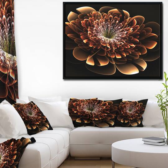 Designart - Brown Fractal Flower